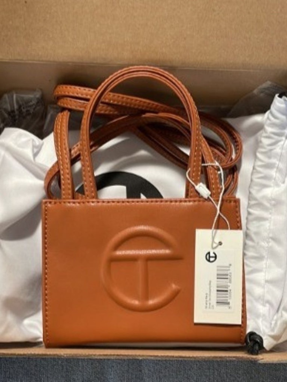 NWT Telfar Small Shopping Shoulder Bag Tan Handbag Crossbody Tote S Khaki